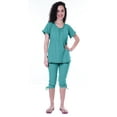 thumbnail image 1 of Moomaya Ensemble de Nuit pour Femmes Capri Coton 2 Pcs Chemises de Nuit, 1 of 5