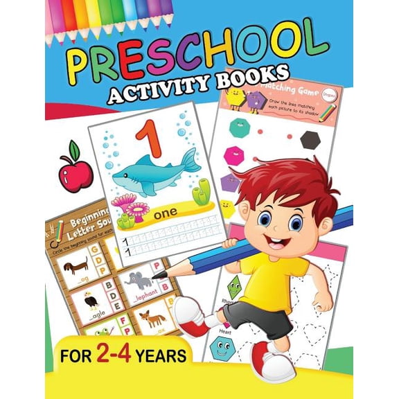 Preschool Activity Books: Fun Big Workbook for Toddler age 2-4, (Paperback)