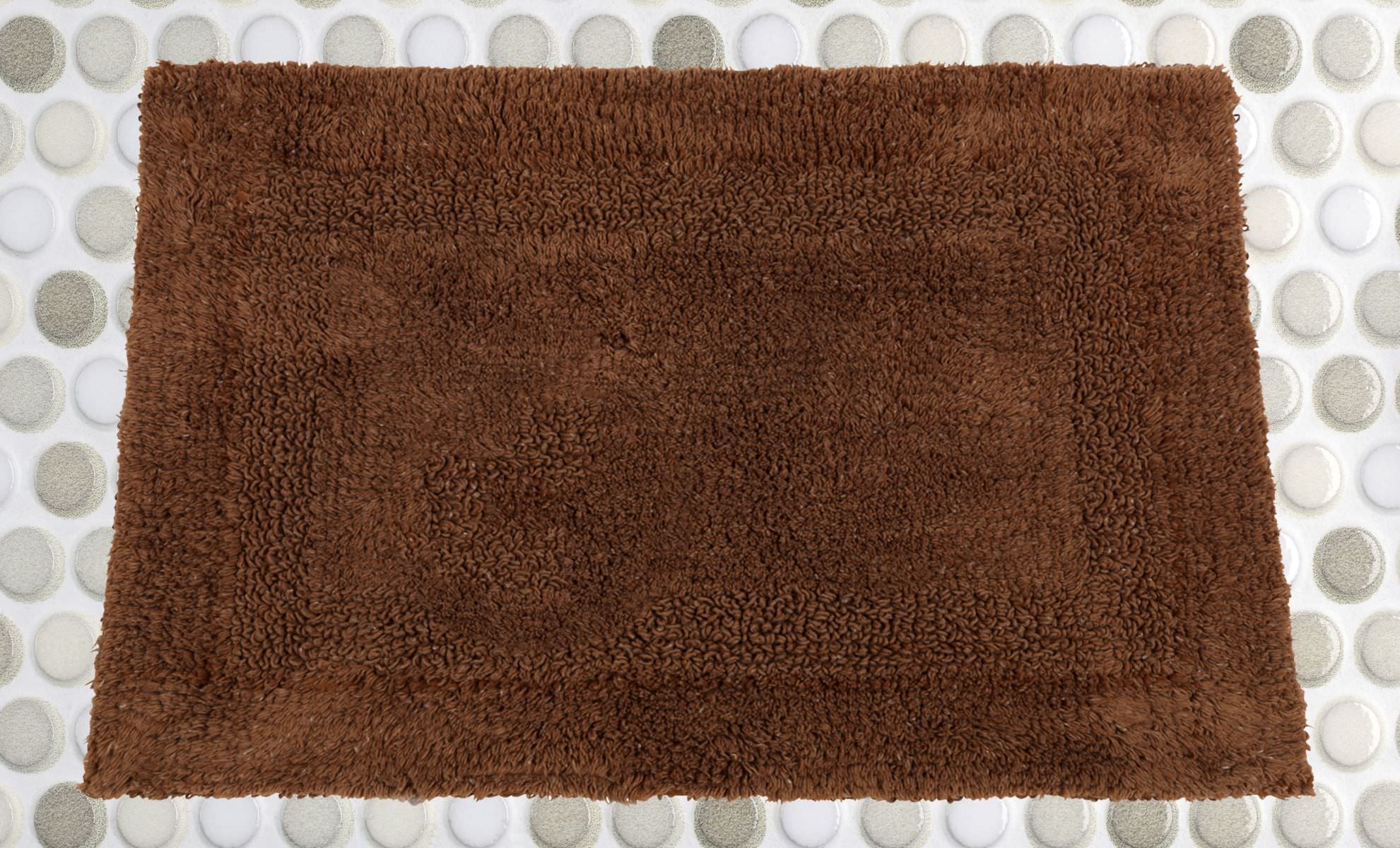 Splash Collection by Ben&Jonah Brown 100 Cotton Reversible Bath Mat