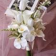 thumbnail image 5 of Wedding Bride Bouquet Artificial Calla Flowers Holding Flowers Bouquet Fake Lilies Flower Bouquets Romantic Bouquets for Home Party, 5 of 7