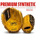 thumbnail image 4 of Franklin Sports Field Master Baseball + Softball Glove - Adult + Youth Mitt - 12" Righty - Black/Tan, 4 of 7