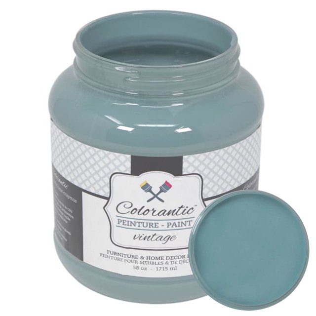 Colorantic | ZEN Chalk Paint Based for Furniture DIY - BLUE-GREY COLOR - 58 oz