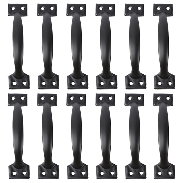 12Pcs Rétro Style Tiroir Poignée Boulette Forme Tire Anneau Bouton pour Armoire de Tiroir de Cuisine (Noir)