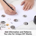 thumbnail image 3 of 100 PCS Round Stamping Blanks, Stainless Steel Blank Dog Tags with Hole, Pet Tags Metal Polished Blank Tags with Key Rings for Engraving Bracelet Jewelry Making, 3 of 6