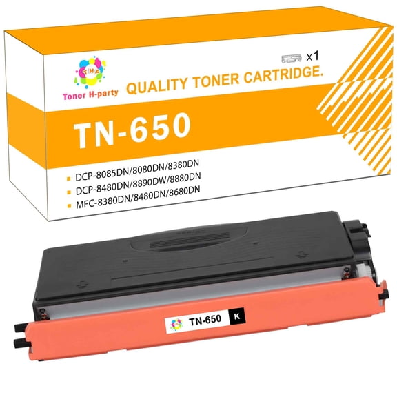 Toner H-Party TN650 TN-650 8000 Pages High Yield Compatible Toner Cartridge for Brother HL-5340D 5350DNLT 5370DW 5380DN, DCP-8085DN 8380DN , MFC-8380DN 8480DN (Black *1)