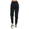 thumbnail image 2 of Sofra Women's Jersey Cotton Jogger Pants with Side Pockets for Yoga Running Workout Navy, 2 of 7