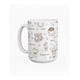 thumbnail image 1 of Taza de cerámica 445 ml diseño ilustrado tipos de café, 1 of 6
