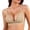 Beige, variant on Womens Triangle Lace Bra Scalloped Floral V Neck Adjustable Thin Straps Wireless Mild Supportive Comfortable Daily Layering Everyday Bras