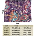 thumbnail image 5 of Bohemian Boho Paisley Flowers Fleece Blanket Comfort Warmth Soft Cozy Easy Care Bed Throw Blanket for Living Room/Bedroom All Season,Gift,60"x50", 5 of 6