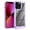 Purple, variant on iPhone 13 Pro Max, Dteck Shockproof Rubber Armor Transparent PC Back Plating Alloy Case Hybrid Cover For iPhone 13 Pro Max,Blue
