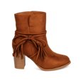thumbnail image 2 of New Women Betani Kimberly-12 Faux Suede Wraparound Tasseled Chunky Heel Bootie, 2 of 5