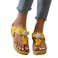 thumbnail image 3 of Ruyang Women Sandals Shoes Comfortable Flip Flops for Women with Arch Support Summer Casual Wedge Rhinestone Sandals for Women, 3 of 8