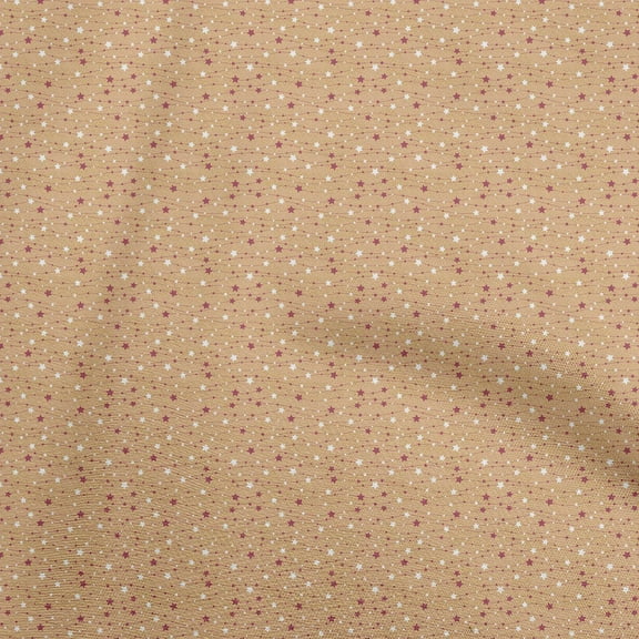 oneOone Cotton Jersey Beige Fabric Galaxy Star Sewing Craft Projects Fabric Prints By Yard 58 Inch Wide