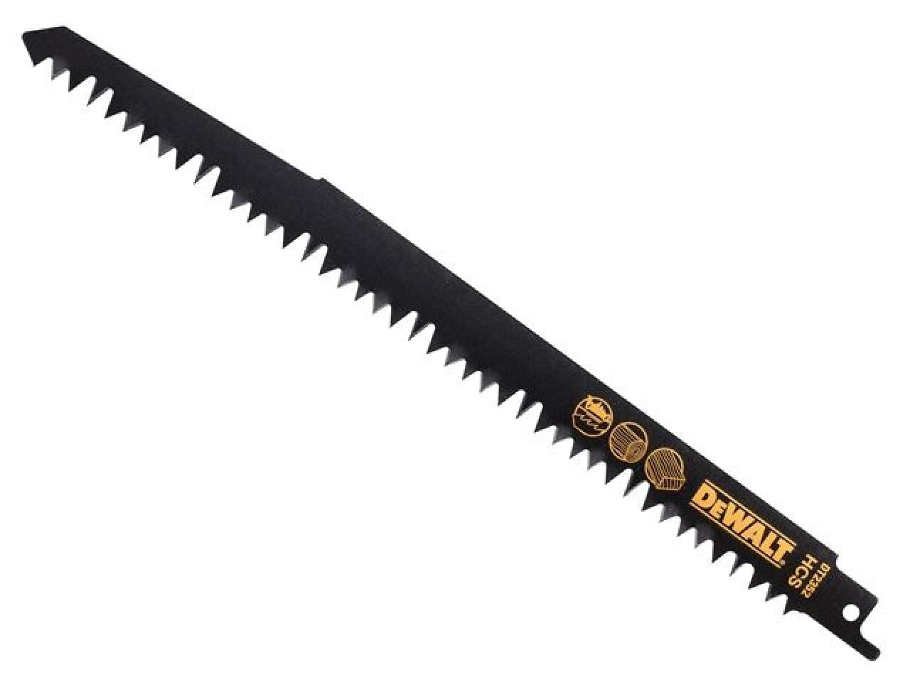 DEWALT HCS Reciprocating Blade for Wood, Fast Cuts 240mm x 5/6.5 TPI