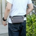 thumbnail image 4 of Waist Pack for Men Lightweight Nylon Crossbody Bag with Large Capacity for Outdoor Sports Travel Work and Daily Use Secure Phone Wallet Holder Belt Bag, 4 of 5