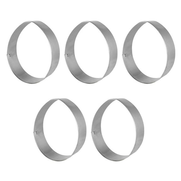 FRCOLOR 5pcs Stainless Steel Easter Egg Shape Cookie Cutters DIY Biscuits Mold Kitchen Baking Tool