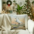 thumbnail image 4 of CuiLiyq White Horse Throw Pillow Covers, 17.7" x 17.7" Soft Galloping Horse Pillow Cases Cushion Covers for Living Room Bedroom, Cute Animal Decorative Throw Pillowcases for Sofa Couch Chair (B), 4 of 6