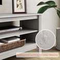 thumbnail image 5 of WAMPAT 70" Farmhouse TV Stand for 75 Inch TV, Wood Entertainment Center for 70 65 55 inch TV Console Media Table with 4 Big Storage Shelf for Living Room Bedroom, White, 5 of 7
