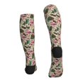 thumbnail image 2 of Bixox Tropical Mask Flamingo Print Compression Socks,Compression Socks Women & Men Circulation for Medical,Running,Athletic, 2 of 7