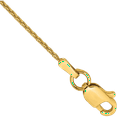 thumbnail image 3 of 14K Solid Yellow Gold 1mm Parisian Spiga Wheat Link Chain Bracelet, 3 of 4