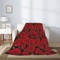 thumbnail image 2 of Disketp Rose Flowers Cozy Flannel Fleece Throw Blanket: Has a velvety texture for All Seasons - Perfect for Women, Men, & Kids"60"x50", 2 of 6