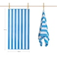 thumbnail image 4 of Toalla LULUHOME de algodón extragrande 91x178 cm con rayas azules, 4 of 8