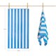 thumbnail image 4 of Toalla LULUHOME de algodón extragrande 91x178 cm con rayas azules, 4 of 8