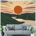thumbnail image 4 of Boho Mountain Sun Tapestry Boho Sunset Sunrise Abstract Nature Landscape Tapestry Moredn Mid Century Aesthetic Minimalist Tapestry Wall Hanging for Bedroom Living Room Dorm, 4 of 6