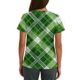 thumbnail image 3 of St. Patrick's Day Scrub Tops Women Irish Lucky Clover V Neck Nurse Working Uniforms Summer Short Sleeve Festival Scrub Shirts, 3 of 3