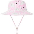 thumbnail image 2 of Zando Beach Baby Sun Hat UPF 50+ Sun Protection Wide Brim Summer Baby Boy Bucket Hats Cute Toddler Sun Hats for Boy Flamingo L, 2 of 4