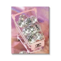 Stupell Industries Glam Disco Balls in Cart Beauty & Fashion Painting Gallery Wrapped Canvas Print Wall Art, 30 x 40