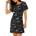 thumbnail image 2 of Easygdp Travel The World Camisón de manga corta para mujer, informal, estampado, 2 of 6