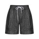 thumbnail image 4 of Pantalones Cortos Sueltos para Mujeres Ilustración de Moda de Verano Encaje Hasta Bolsillo Elástico Pantalones Cortos Casuales, 4 of 5