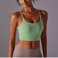 thumbnail image 6 of AherBiu Sports Bras for Women Workout Bra Tank Tops Cropped Spaghetti Strap Activewear Camisole Shirt, 6 of 8