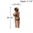 thumbnail image 6 of Three Jug and Pillar 35 1/2" High Large Rustic Indoor Outdoor Decor Faux Stone Floor Fountain Cascade Flow, 6 of 6