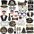 thumbnail image 1 of 36Pcs New Years Eve Photo Booth Props,2021 Photo Booth Props,Happy New Year Decorations 2021, 1 of 6
