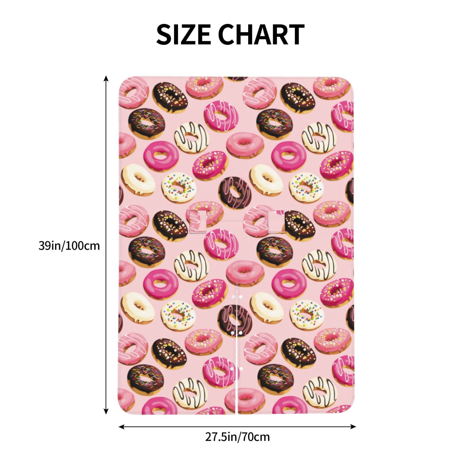 Car Seat Cover Baby - Pink Brown White Donut Print Breathable Infant Car Seat Cover for Baby Carseat, Lightweight Comfort Baby Essentials Must Haves Newborn Stuff for Girl Boy