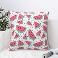 thumbnail image 4 of Wukai Watermelon Premium Polyester Fleece Pillow Covers with Hidden Zipper Closure,Luxuriously Soft and Durable-26"x26", 4 of 7