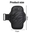 thumbnail image 2 of Hukapapa PU bolsa de ejercicios para exteriores brazo unisex con brazo bolsa de muñeca equipo para correr divertido negro, 2 of 5