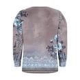 thumbnail image 4 of Maplenight Womens Long Sleeve Tunic Tops Henley V Neck Shirts Business Casual Loose Fit Floral Blouses Fall Fashion Outfits, 4 of 5