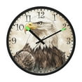 thumbnail image 2 of Voice Activated Clock with Glow Light 12 Inch Large Silent Wall Clock Battery Operated for Home Decor Bald Eagle, 2 of 8
