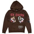 thumbnail image 2 of Ed Hardy Men's Hoodie Panther Tiger Fleece Pullover Sweatshirt (Small, Cocoa (Brown)), 2 of 7