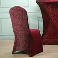 thumbnail image 4 of BalsaCircle 10 Burgundy Solid Metallic Spandex Stretchable Banquet Chair Covers Slipcovers, 4 of 8