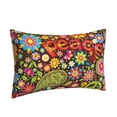 thumbnail image 2 of Balery Hippie Peace Love Pillow Covers,Bed Pilowcases,Reversible Plush Throw Pillow Covers End Pillow Encasement,Pillow Case - 16"X24", 2 of 9
