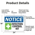 thumbnail image 2 of (2 Pack) Infection Control Kit OSHA Notice Sign 24 Inch X 18 Inch Indoor / Outdoor Rust-Free Aluminum Metal Signs for Workplace, Workshop, and Construction Site, Made in the USA, 2 of 8
