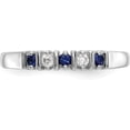 thumbnail image 4 of Solid 14k Yellow Gold 1/15 carat Diamond and Blue Sapphire Complete Band - Ring Size 7.0 Natural Diamonds, 4 of 8