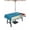 Blue Beige, variant on Outdoor Tablecloths with Umbrella Hole & Zipper, Blue Ombre Striped Daisy Tablecloth Rectangle 60x84 Inch, Vintage Flowers Abstract Art Waterproof Table Cloth, Patio/Pool/Picnic Table Covers