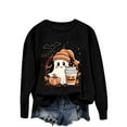 thumbnail image 3 of Meichang Womens Halloween Sweatshirts Ghost Graphic Sweatshirt Oversized Crewneck Long Sleeve Fall Pullover Vintage Sweatshirts, 3 of 6