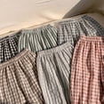 thumbnail image 5 of Baby Girl Pants Toddler Plaid Striped Elastic Casual Pants Summer Lightweight Proof Black 18-24 Months, 5 of 5