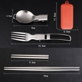 thumbnail image 6 of GROFRY 1 Set Tableware Solid Rust-Proof Ergonomics Handle Camping Supplies Trip Spoon Fork Chopsticks Kitchen Supplies, 6 of 8